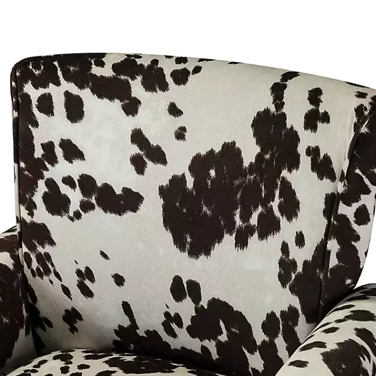 Accent Chairs-Kirklands Home Brown Cow Print Upholstered Accent Chair