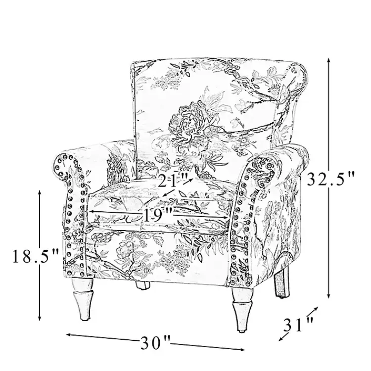 Accent Chairs-Kirklands Home Brown Cow Print Upholstered Accent Chair