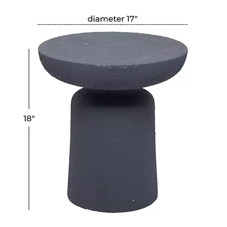 Outdoor Accent Furniture-Kirklands Home Ceramic Round Top Garden Stool Gray