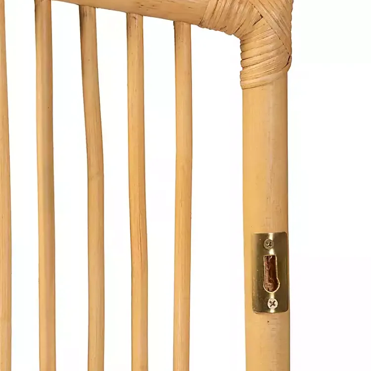 Beds & Headboards-Kirklands Home Vertical Weave Rat Queen Headboard Tan