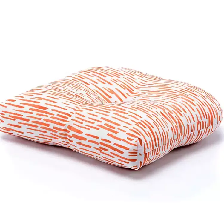 Outdoor Cushions & Pillows-Kirklands Home Patterned Outdoor Chair Cushion Orange