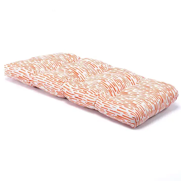Outdoor Cushions & Pillows-Kirklands Home Patterned Outdoor Bench Cushion Orange