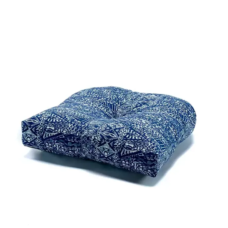 Outdoor Cushions & Pillows-Kirklands Home Patterned Outdoor Chair Cushion Blue