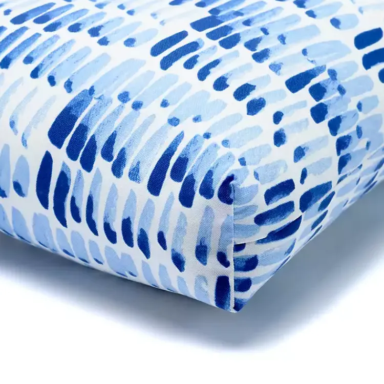 Outdoor Cushions & Pillows-Kirklands Home Light Patterned Outdoor Bench Cushion Blue