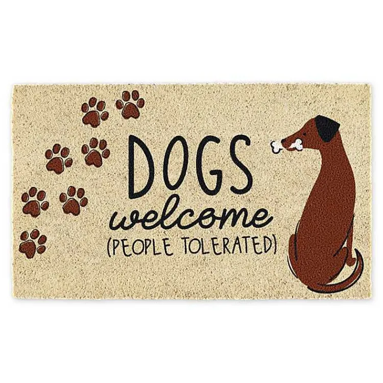 Doormats-Kirklands Home Dogs Welcome People Tolerated Doormat