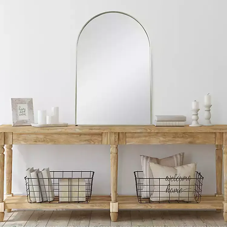 Decorative Mirrors-Kirklands Home Gold Arch Frame Modern Wall Mirror