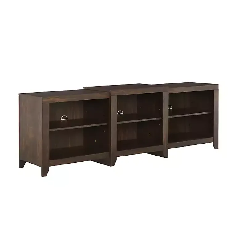 Tv Stands & Media Consoles-Kirklands Home Wood 6-Shelf Media Cabinet Brown