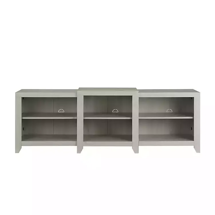 Tv Stands & Media Consoles-Kirklands Home Wood 6-Shelf Media Cabinet White