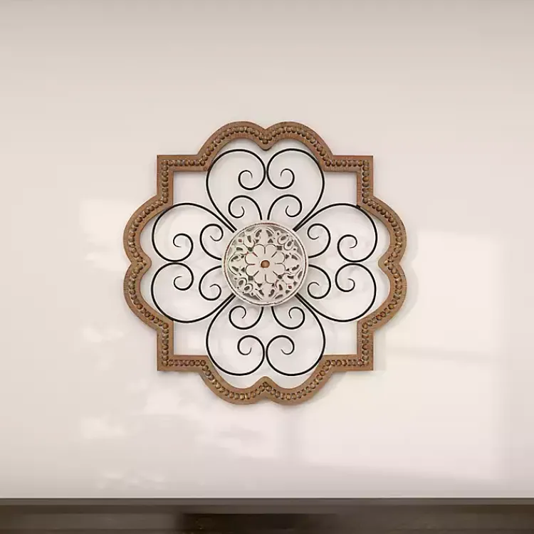 Wall Plaques-Kirklands Home Brown Wood and Metal Farmhouse Wall Plaque