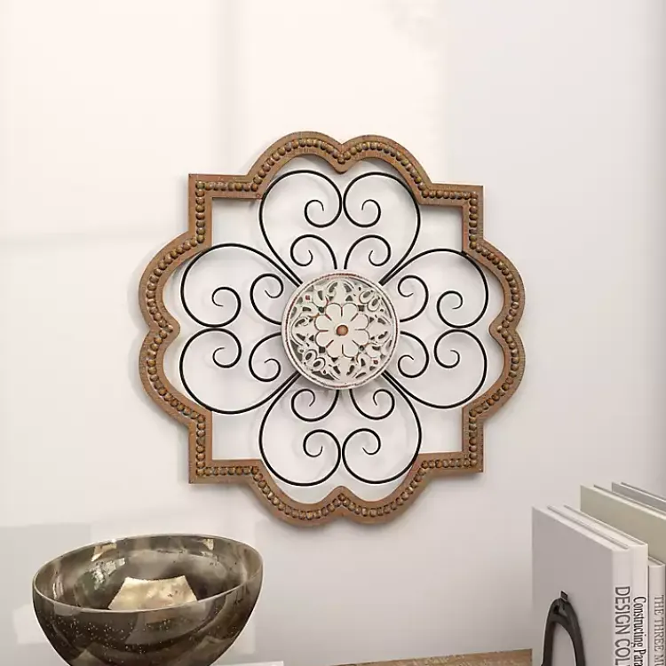 Wall Plaques-Kirklands Home Brown Wood and Metal Farmhouse Wall Plaque