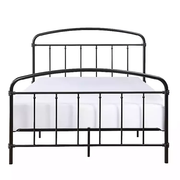 Beds & Headboards-Kirklands Home Midnight Vintage Arch Full Bed Frame Black