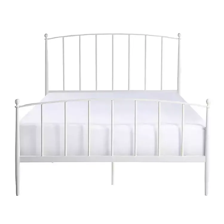 Beds & Headboards-Kirklands Home Daisy Modern Arch Queen Bed Frame White
