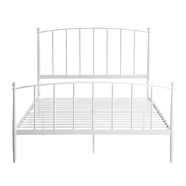 Beds & Headboards-Kirklands Home Daisy Modern Arch Queen Bed Frame White