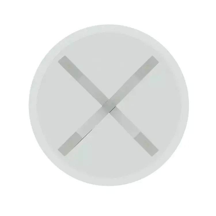 Accent & End Tables-Kirklands Home Wood and Glass Top X-Base Accent Table White