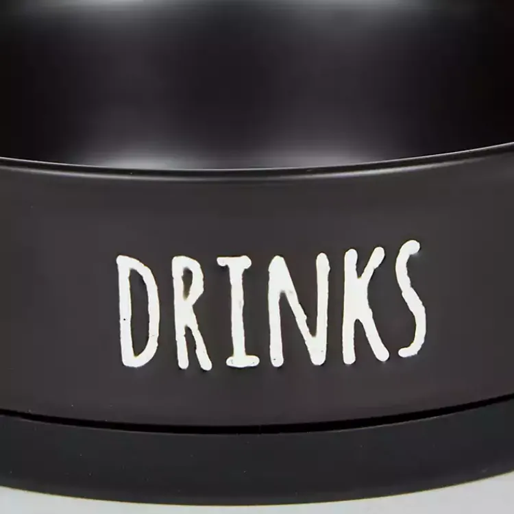 Pet Dishes & Canisters-Kirklands Home Dinner & Drinks 2-pc. Pet Bowl Set, 4 in. Black