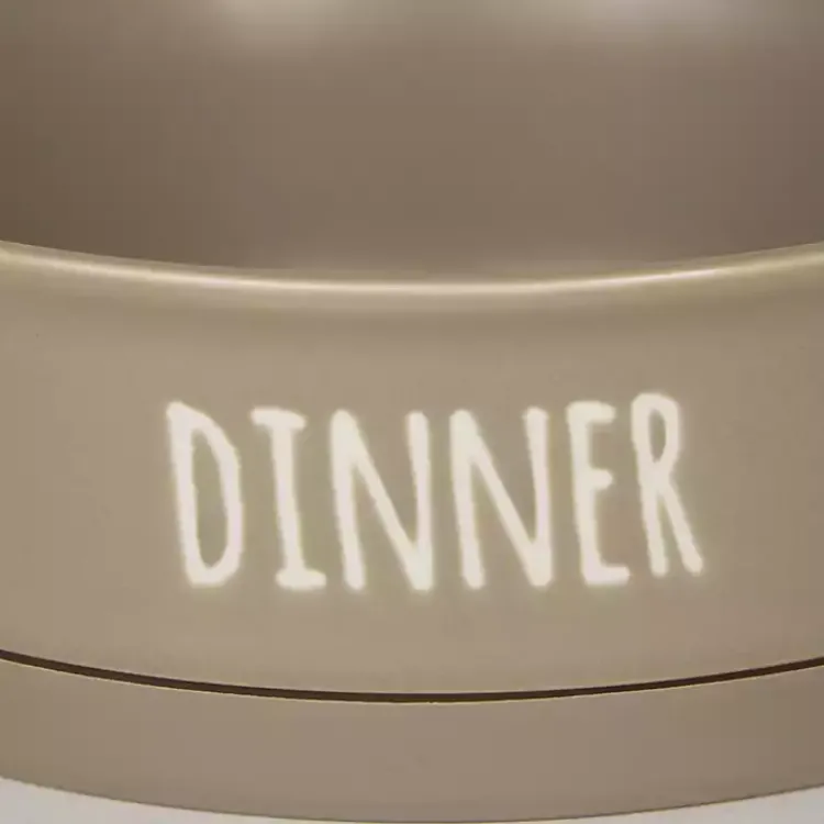 Pet Dishes & Canisters-Kirklands Home Stone Dinner & Drinks 2-pc. Pet Bowl Set, 8 in. Tan