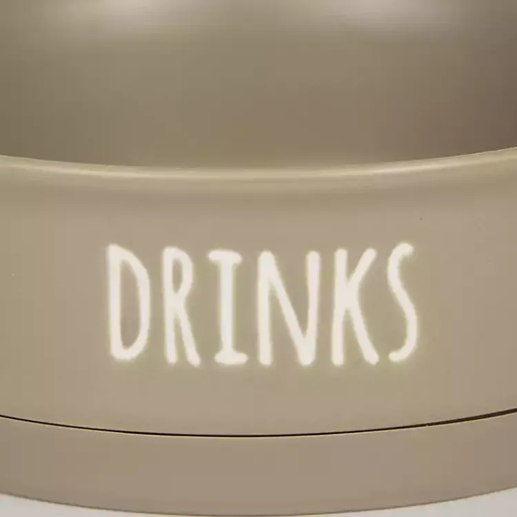 Pet Dishes & Canisters-Kirklands Home Stone Dinner & Drinks 2-pc. Pet Bowl Set, 8 in. Tan