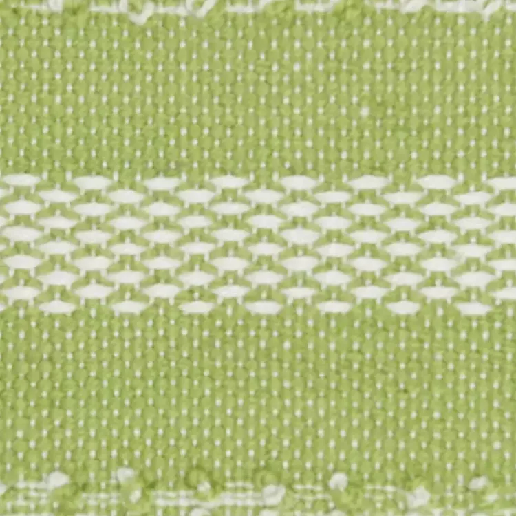 Outdoor Cushions & Pillows-Kirklands Home Lime Woven Stripe Reversible Outdoor Square Pillow