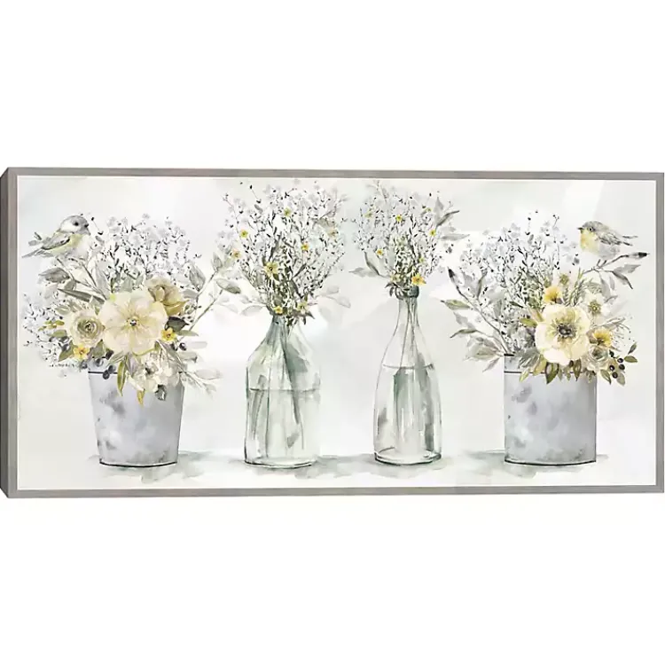 Canvas Art-Kirklands Home Farmhouse Bouquets Framed Canvas Art Print
