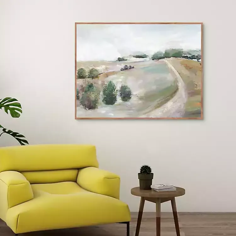 Canvas Art-Kirklands Home Country Road Hill Framed Canvas Art Print Multi