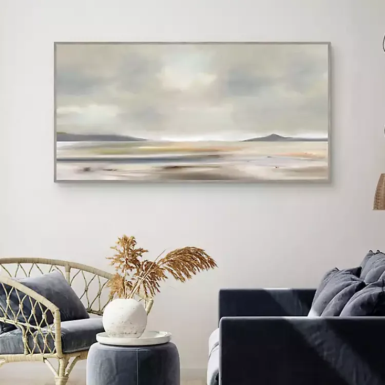 Canvas Art-Kirklands Home At Peace Framed Canvas Art Print Gray