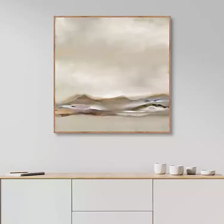 Canvas Art-Kirklands Home Desert View Framed Canvas Art Print Gray