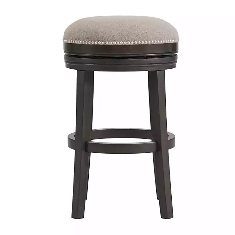Bar Stools & Counter Height Stools-Kirklands Home Brown Wood Backless Swivel 2-pc. Bar Stool Set Gray