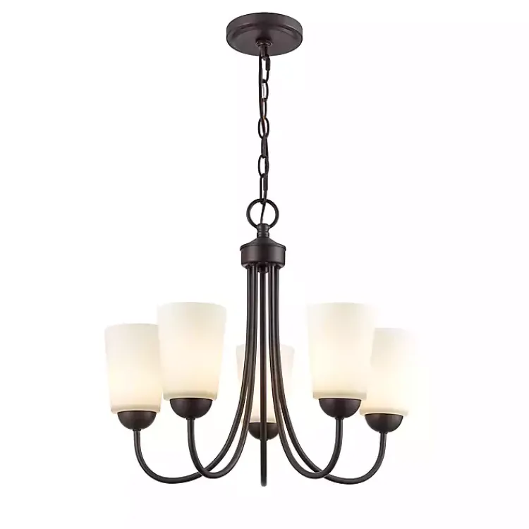 Chandeliers & Pendant Lighting-Kirklands Home Bronze Traditional 5-Light Chandelier Brown