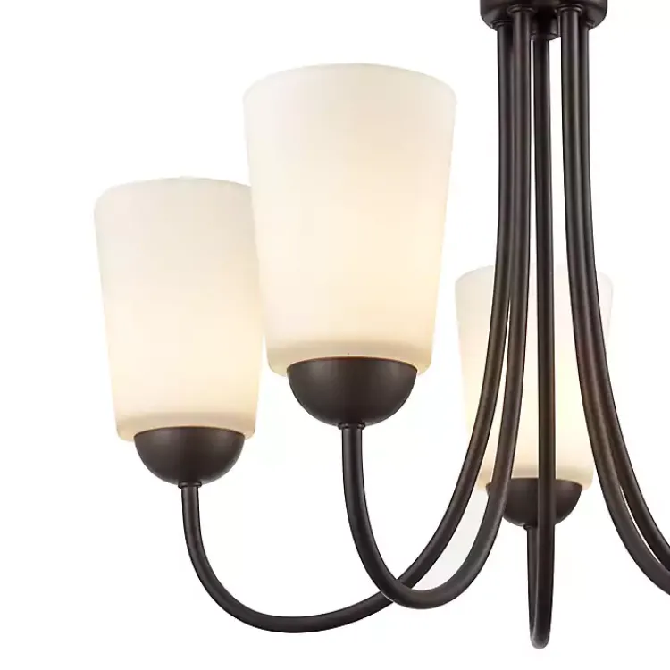 Chandeliers & Pendant Lighting-Kirklands Home Bronze Traditional 5-Light Chandelier Brown