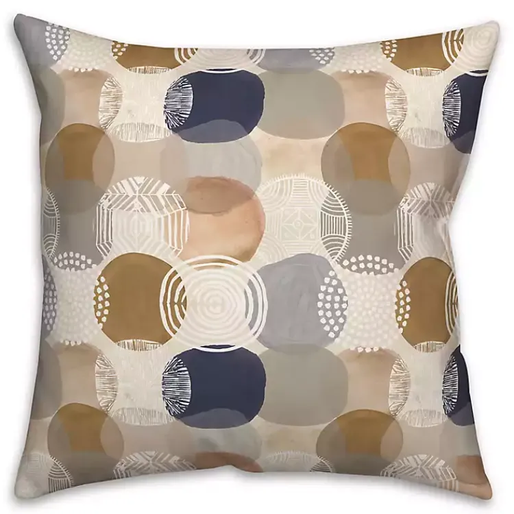 Outdoor Cushions & Pillows-Kirklands Home Abstract Circles Indoor/Outdoor Pillow Multi
