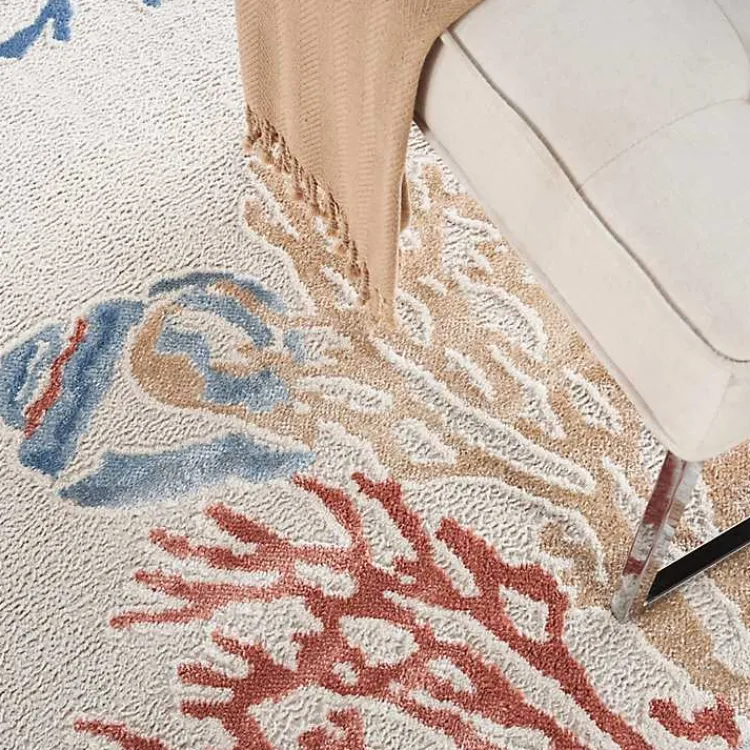 Area Rugs-Kirklands Home Ivory Underwater Paradise Area Rug, 7x9