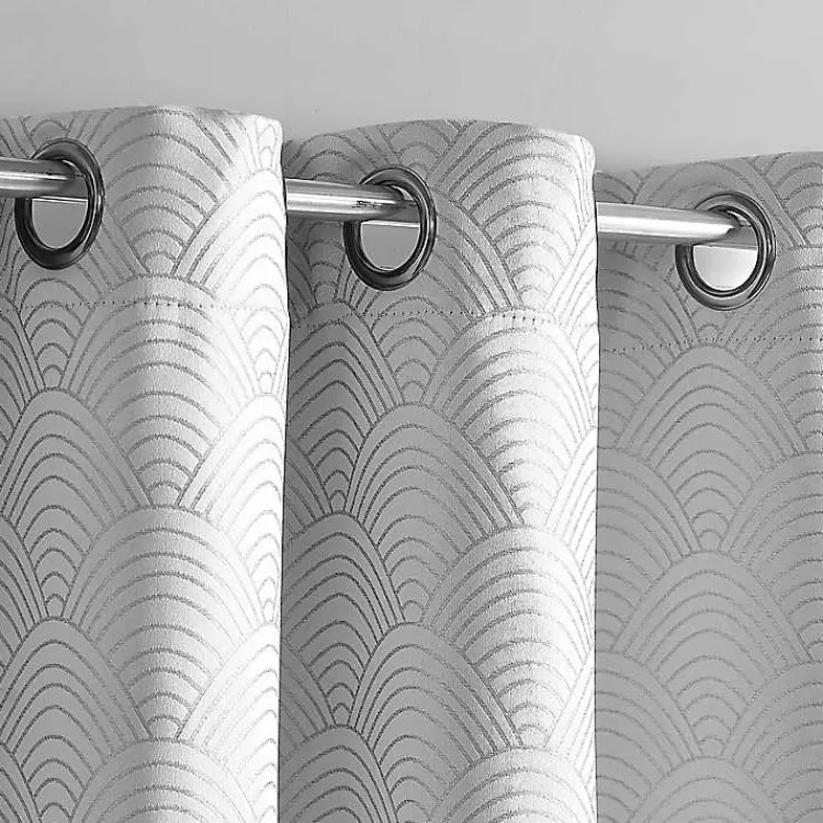 Curtains & Drapes-Kirklands Home Fans Blackout Curtain Panel Set, 108 in. Gray