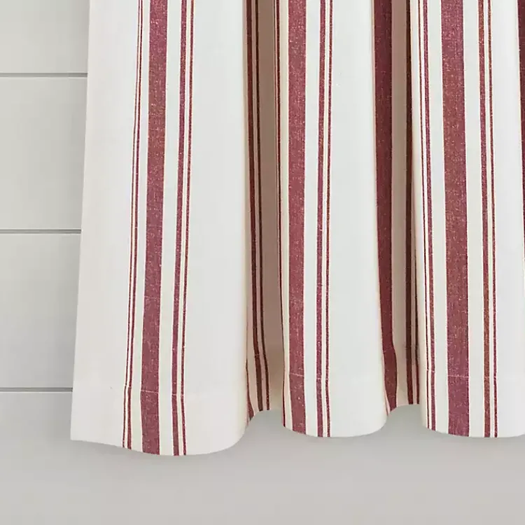 Curtains & Drapes-Kirklands Home Red Farmhouse Stripe Curtain Panels, Set of 2