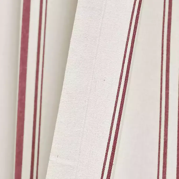 Curtains & Drapes-Kirklands Home Red Farmhouse Stripe Curtain Panels, Set of 2