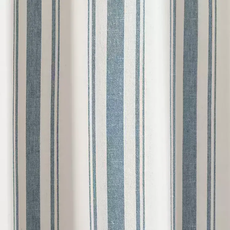 Curtains & Drapes-Kirklands Home Stripe Farmhouse Curtain Panel Set, 95 in. Blue
