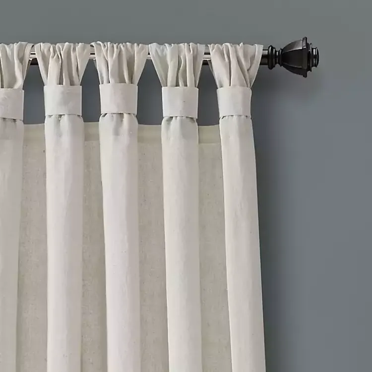 Curtains & Drapes-Kirklands Home Burlap Knotted Curtain Panel Set, 120 in. Ivory