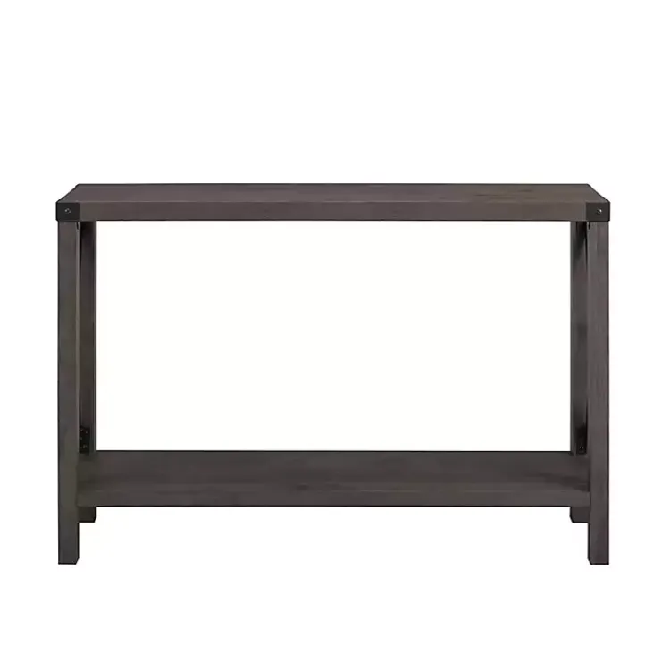Console Tables-Kirklands Home Stormy Gray X Side Frame Console Table