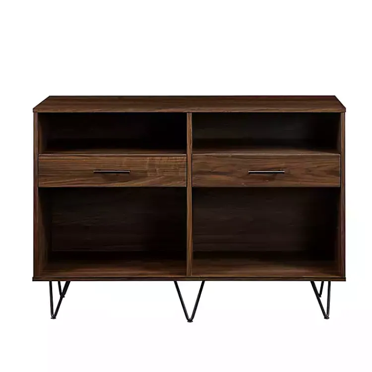 Console Tables-Kirklands Home Doreen Dark Brown Hairpin Console Table
