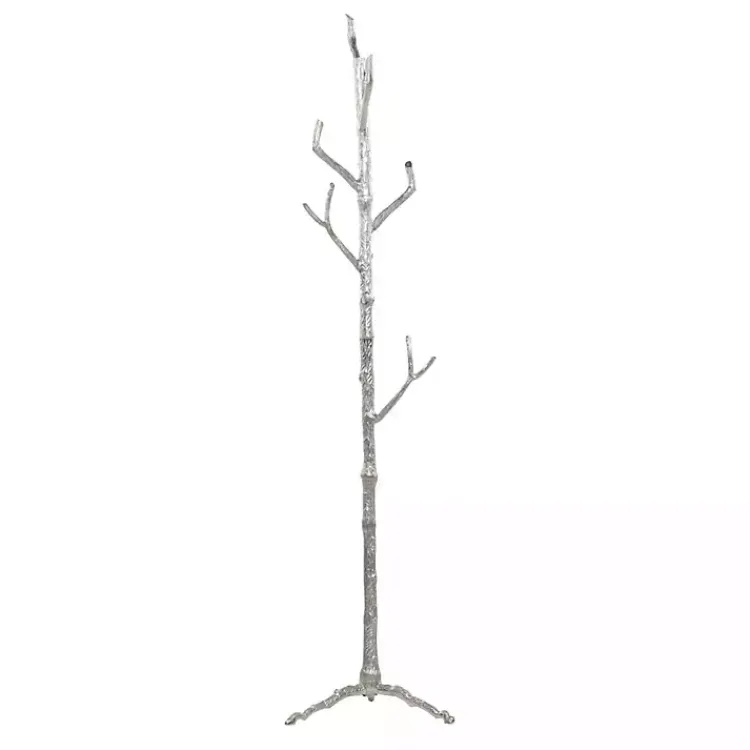 Entryway Furniture-Kirklands Home Silver Aluminum Tree Branch Coat Rack