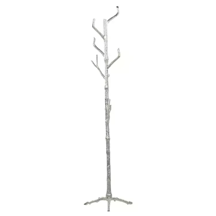 Entryway Furniture-Kirklands Home Silver Aluminum Tree Branch Coat Rack