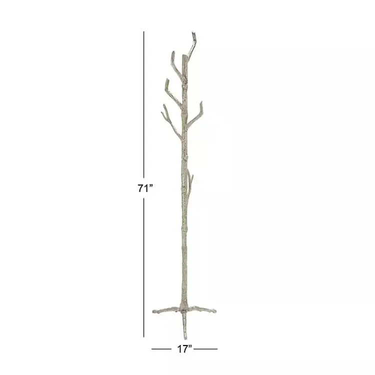 Entryway Furniture-Kirklands Home Silver Aluminum Tree Branch Coat Rack