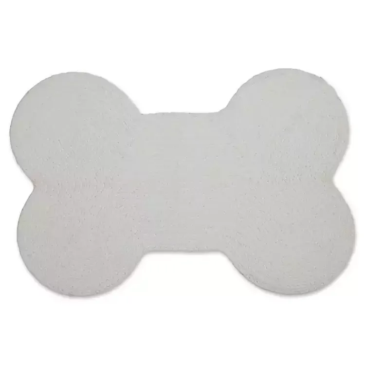Kitchen & Floor Mats-Kirklands Home Eat Play Love Bone-Shaped Pet Bowl Mat Tan