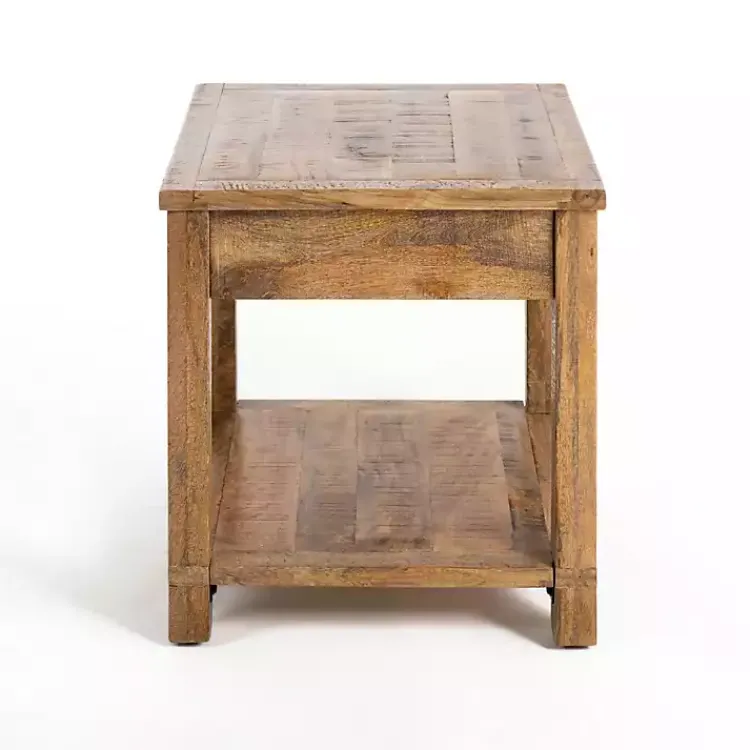 Accent & End Tables-Kirklands Home Easton Mango Wood Side Table Brown
