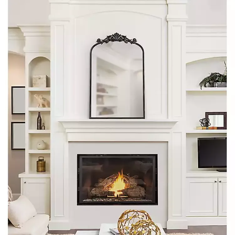 Decorative Mirrors-Kirklands Home Arendahl Arched Mirror, 19x31 in. Black