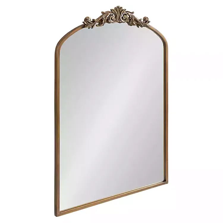 Decorative Mirrors-Kirklands Home Arendahl Arched Mirror, 24x36 in. Gold