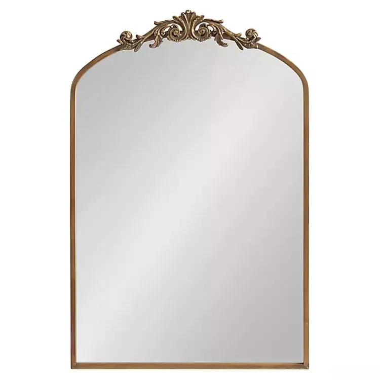 Decorative Mirrors-Kirklands Home Arendahl Arched Mirror, 24x36 in. Gold