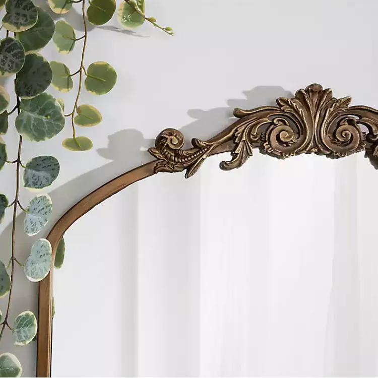 Decorative Mirrors-Kirklands Home Arendahl Arched Mirror, 24x36 in. Gold