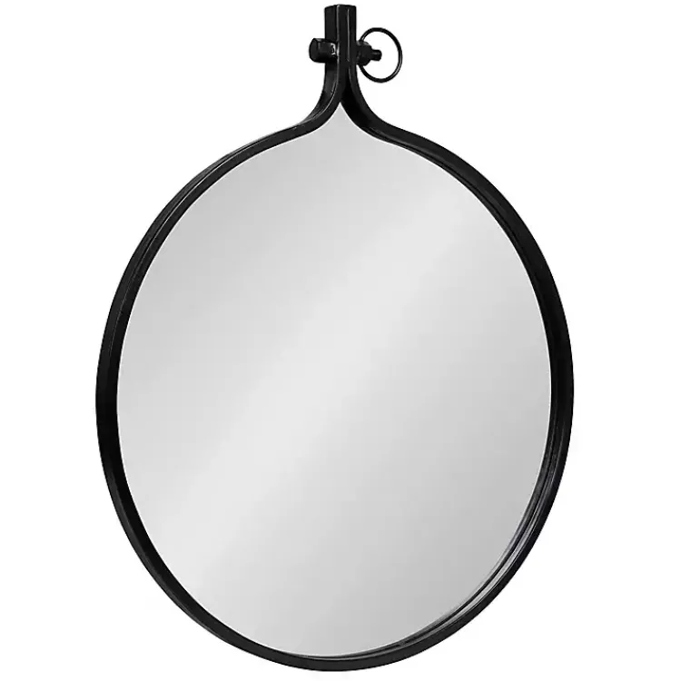 Decorative Mirrors-Kirklands Home Metal Yitro Wall Mirror Black
