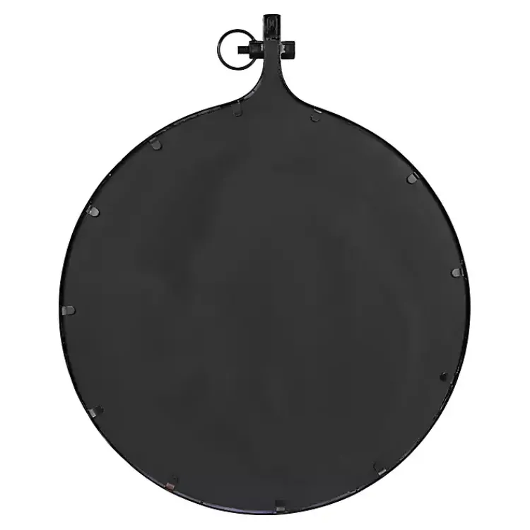 Decorative Mirrors-Kirklands Home Metal Yitro Wall Mirror Black