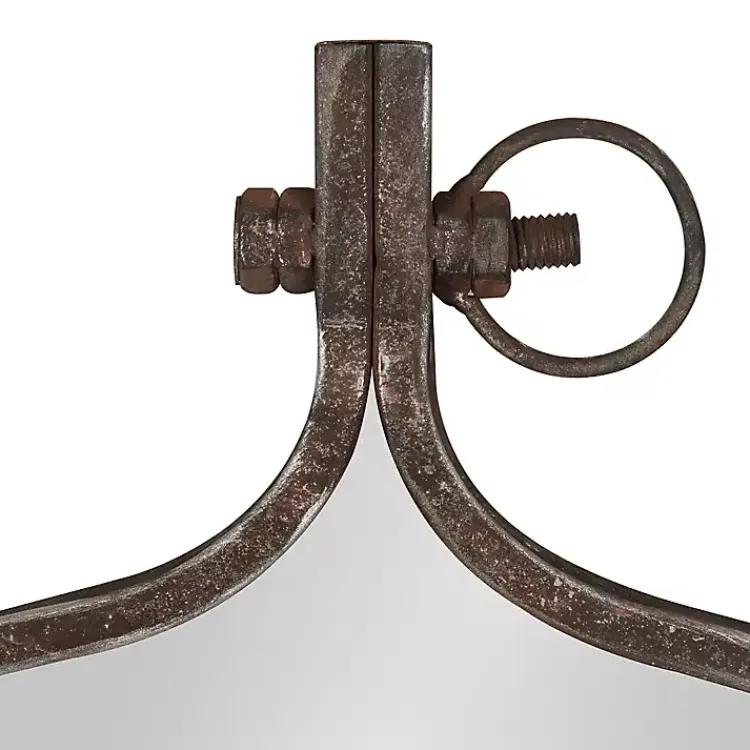 Decorative Mirrors-Kirklands Home Bronze Metal Yitro Wall Mirror Brown